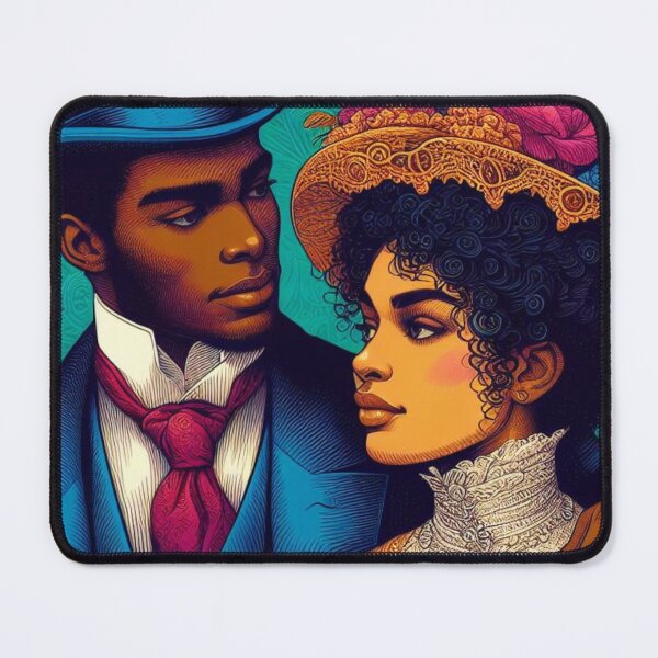 Item preview, Afro-Victorian Couple in a Gilded Frame designed and sold by PortugalGO.