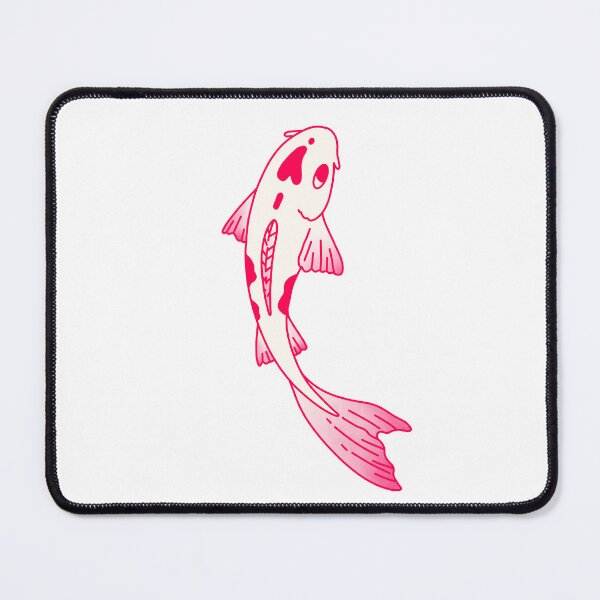 Item preview, Pink Yellow koi fish with heart design - fish lover designed and sold by GingerandMilk.