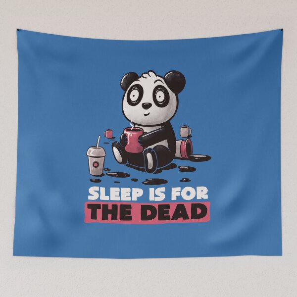 Item preview, Sleep is for the Dead Cute Panda Coffee Gift designed and sold by koalateess.