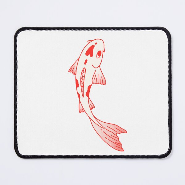 Item preview, Red Yellow koi fish with heart design - fish lover designed and sold by GingerandMilk.