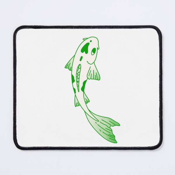 Item preview, Green Yellow koi fish with heart design - fish lover designed and sold by GingerandMilk.