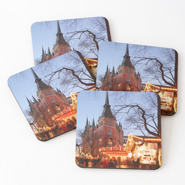 Item preview, Christmas market Lambertimarkt with town hall at dusk, Oldenburg designed and sold by Torsten  Krüger.