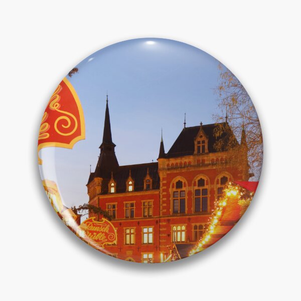 Item preview, Christmas market Lambertimarkt with town hall at dusk, Oldenburg designed and sold by Torsten  Krüger.