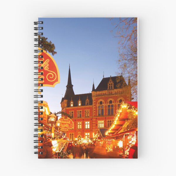 Item preview, Christmas market Lambertimarkt with town hall at dusk, Oldenburg designed and sold by Torsten  Krüger.