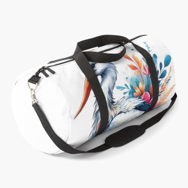 Item preview, Beautiful stork with colorful background with various leaves and flowers designed and sold by Marcoshop10.