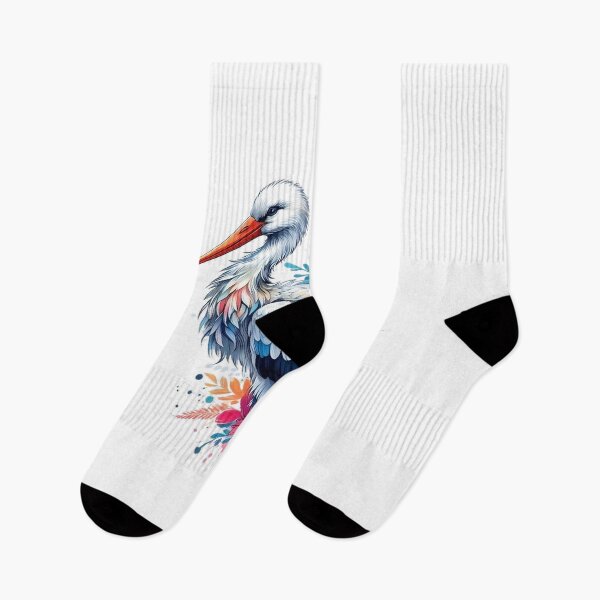 Item preview, Beautiful stork with colorful background with various leaves and flowers designed and sold by Marcoshop10.