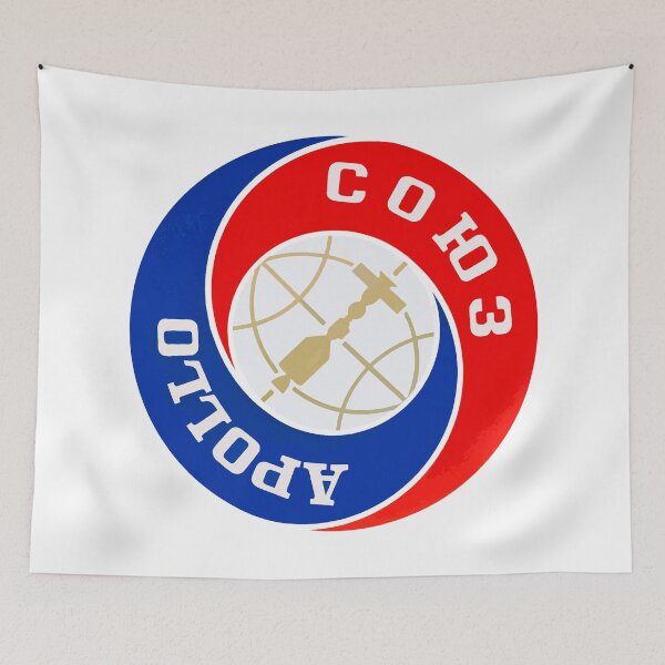 Item preview, Apollo Soyuz Retro 1975 Space Mission Badge Gift designed and sold by MilitaryMart.