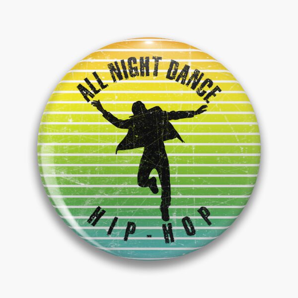 Item preview, Black silhouette of a man dancing hip-hop against a background of colorful stripes designed and sold by HarridanCreates.