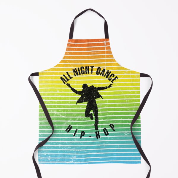 Item preview, Black silhouette of a man dancing hip-hop against a background of colorful stripes designed and sold by HarridanCreates.