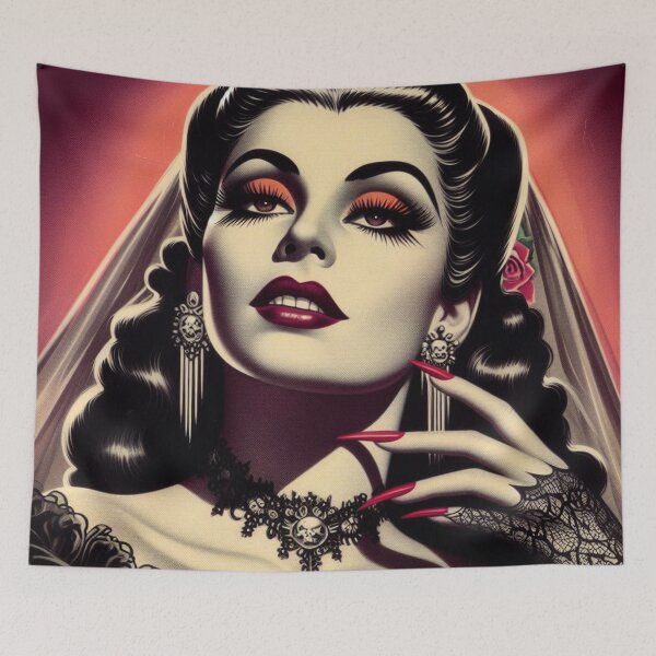 Item preview, Beauty Vampire Woman designed and sold by PulpVintage.