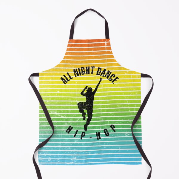 Item preview, Black silhouette of a woman dancing hip-hop against a background of colorful stripes designed and sold by HarridanCreates.