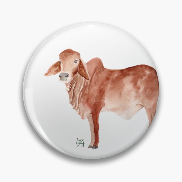 Item preview, Brahman Cow Watercolour designed and sold by lucyluart.