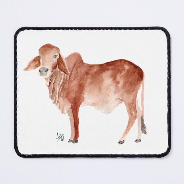 Item preview, Brahman Cow Watercolour designed and sold by lucyluart.