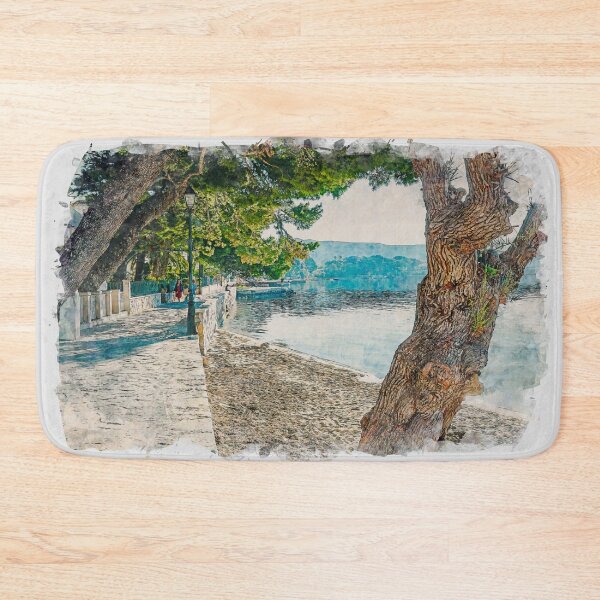 Item preview, Puerto Pollensa Pine Walk Mallorca Watercolour Effect designed and sold by GG WALL ART.
