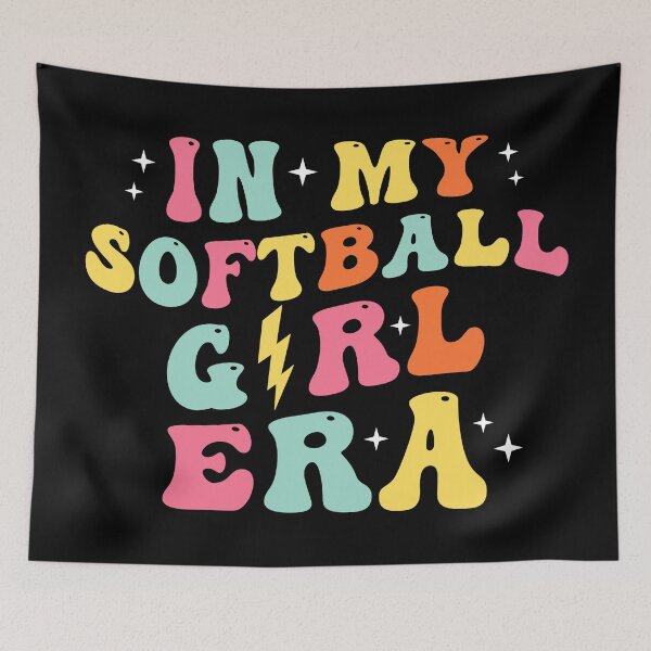 Item preview, Retro Groovy In My Softball Girl Era designed and sold by Blok45.