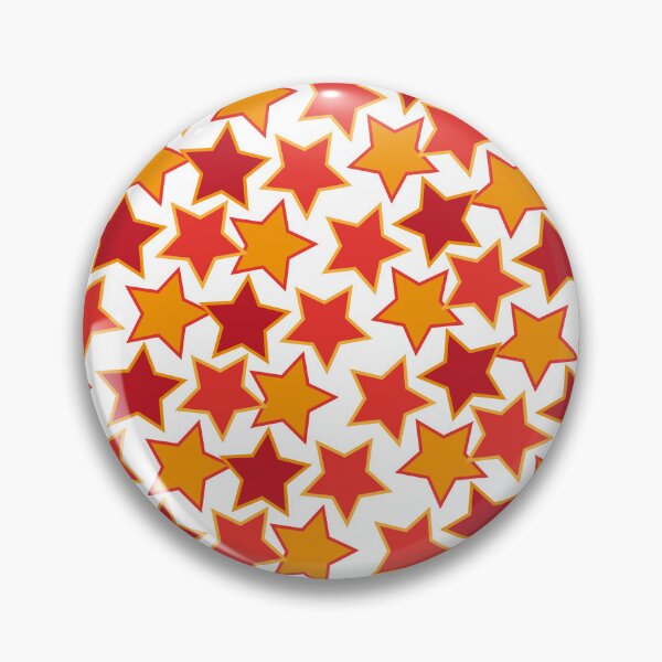 Item preview, Stars Pattern Orange Red Mustard designed and sold by fatifleur-art.