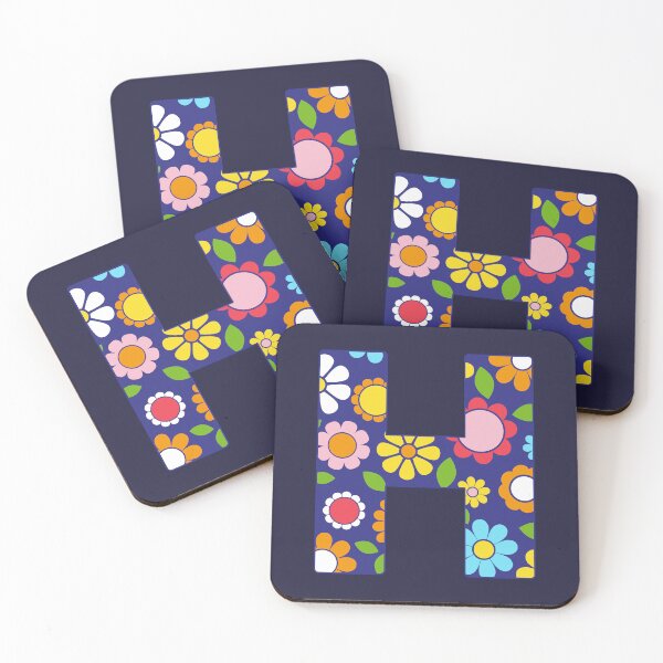 Item preview, Hippie Floral Alphabet Letter H designed and sold by ToluaPrints.