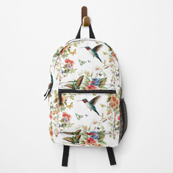 Item preview, watercolor florals design featuring vibrant hummingbird and Butterflies. designed and sold by clecticuk.