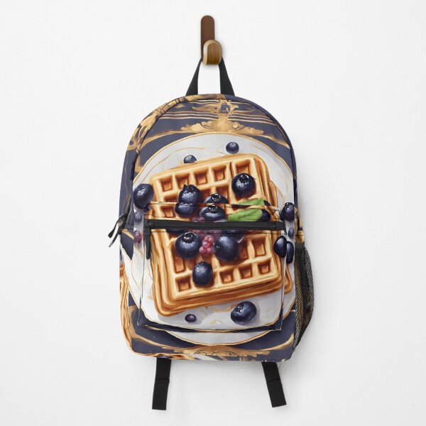Item preview, Blueberry jam and waffles, blackberry syrup, art deco vintage style designed and sold by Sugar Wisdom .