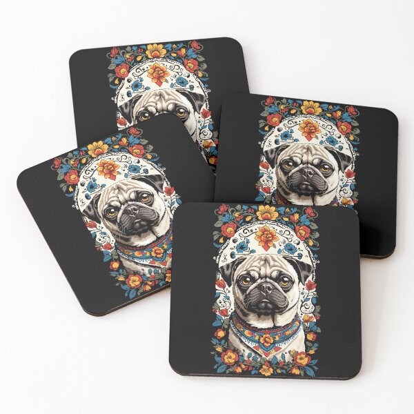 Item preview, Mexican Flower Pug Iconic Dog Breed designed and sold by LuminOrb.