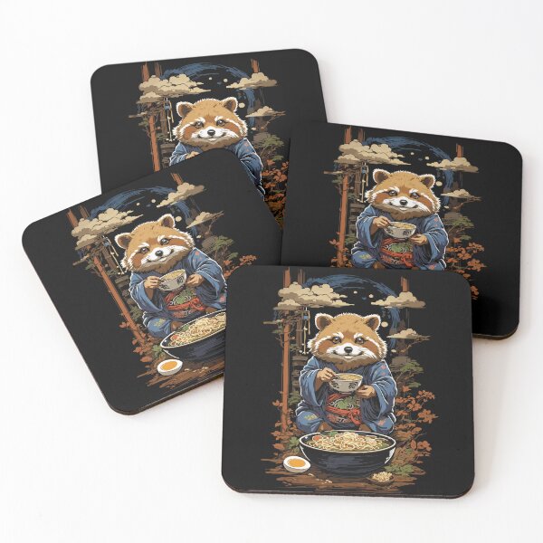 Item preview, Raccoon Dog Ramen Noodle Soups Aesthetic Japan Style designed and sold by LuminOrb.