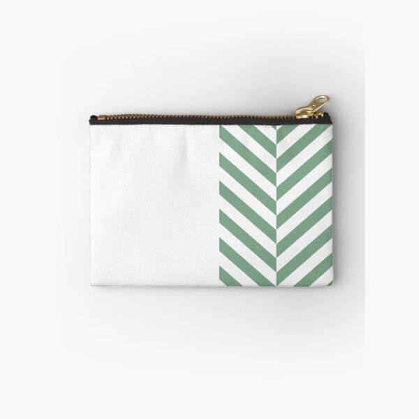 Item preview, Green herringbone pattern and white stripe designed and sold by LinDraws.