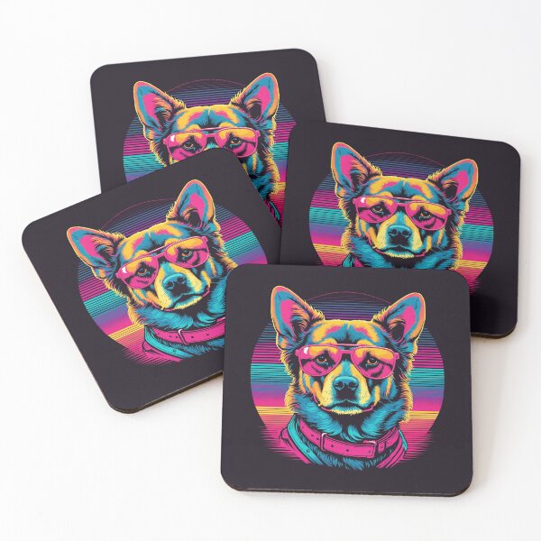 Item preview, Dog with glasses the artist who turns every walk into a work of art, with creative footsteps and contemplative gazes, portraying the beauty of the world through the lenses designed and sold by Pulsant  Paintings.