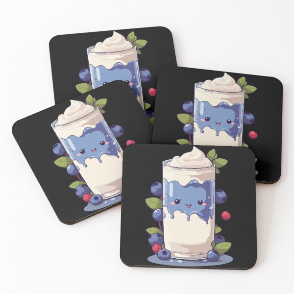 Item preview, Berries milkshake fun kawaii anime design designed and sold by LuminOrb.