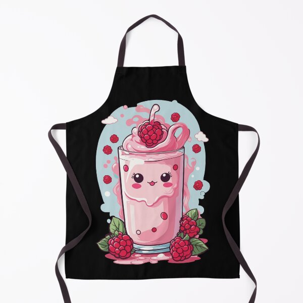 Item preview, Raspberries Kawaii Milkshake Sweet Fun designed and sold by LuminOrb.