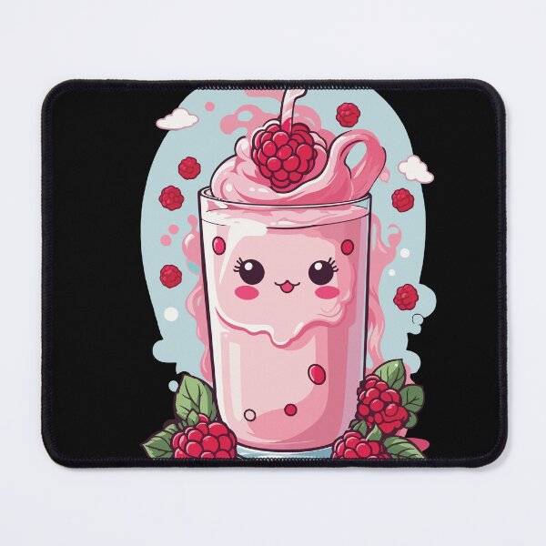 Item preview, Raspberries Kawaii Milkshake Sweet Fun designed and sold by LuminOrb.