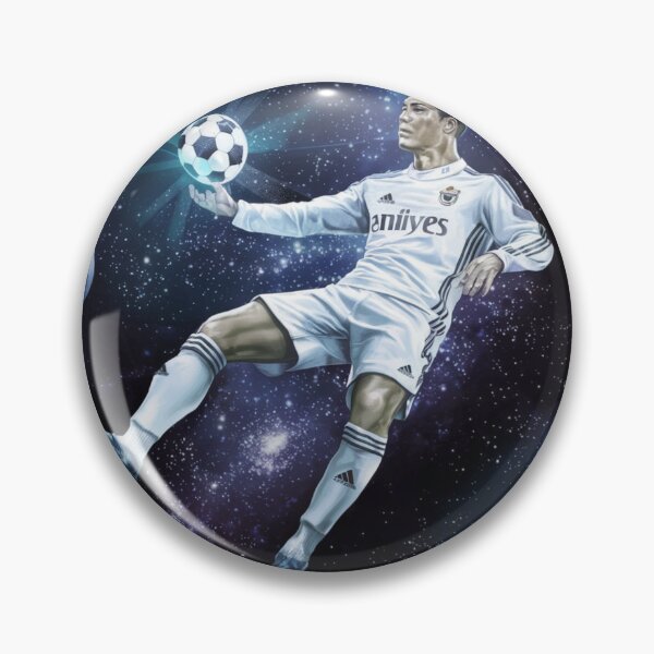 Aperçu de l'œuvre Real Madrid Cristiano Ronaldo volant dans la galaxie créée et vendue par art cafe.