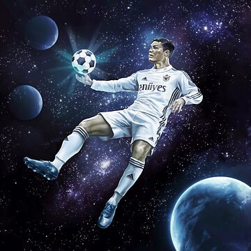 Real madrid Cristiano Ronaldo flying in galaxy Poster for Sale by art cafe Redbubble