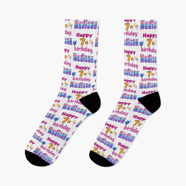 Item preview, Happy 7th birthday Madison kids girls custom name personalised birthday girl. designed and sold by Artonmytee.