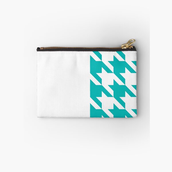Item preview, Teal houndstooth pattern and white stripe designed and sold by LinDraws.