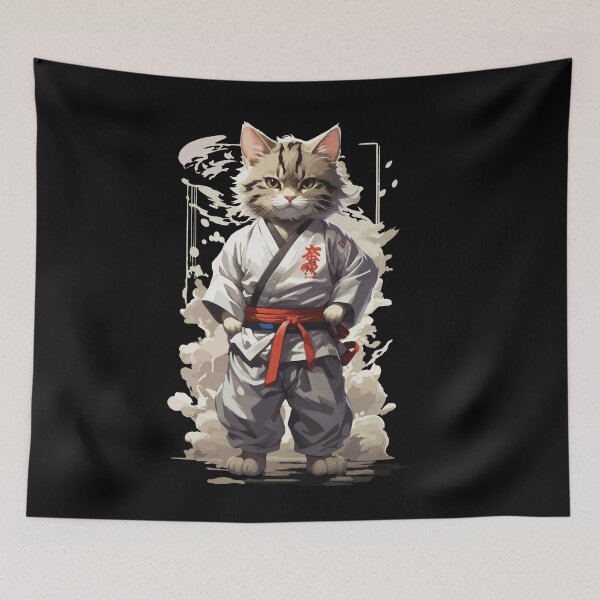 Item preview, Karate Cat Martial Arts Pet Training Funny designed and sold by LuminOrb.