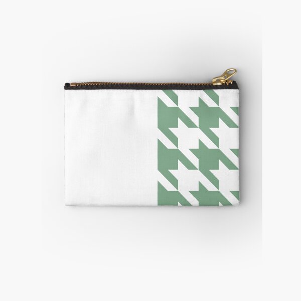 Item preview, Green houndstooth pattern and white stripe designed and sold by LinDraws.