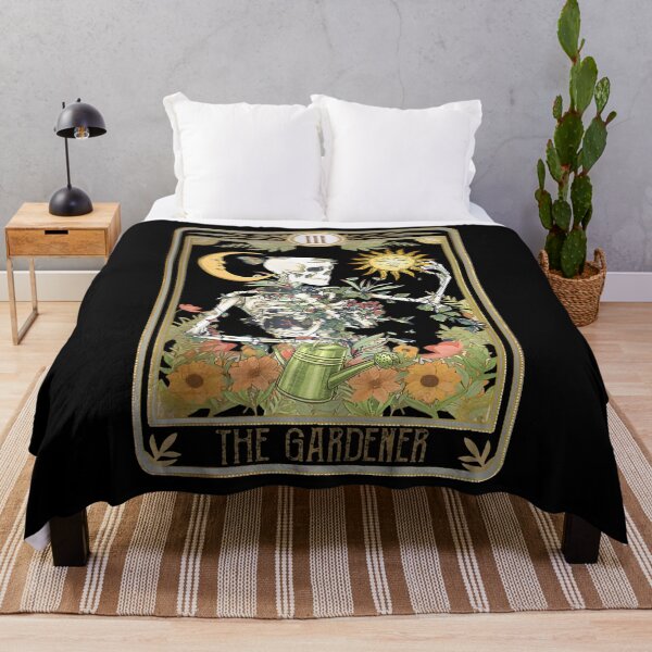 Item preview, Floral Skeleton Gardening Tarot The Gardener Plant Lovers designed and sold by rutaiulae71.
