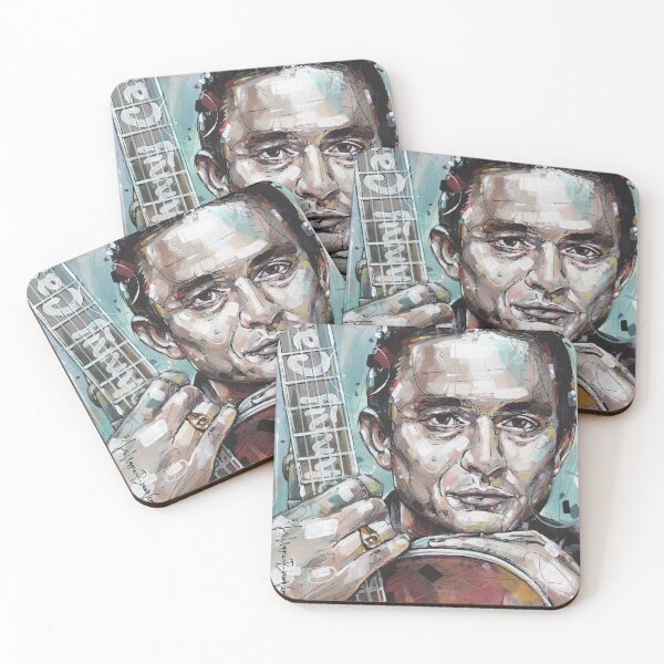 Item preview, Johnny Cash guitar painting designed and sold by GalleryKauffeld.