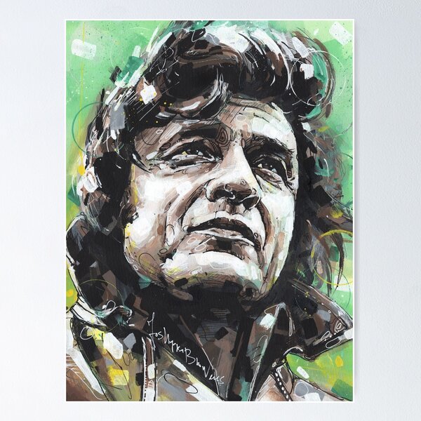 Item preview, Johnny Cash painting designed and sold by GalleryKauffeld.