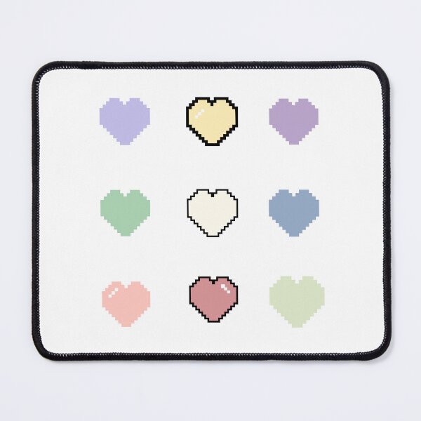 Item preview, beautiful colorful pixelated hearts that represent love designed and sold by huape.