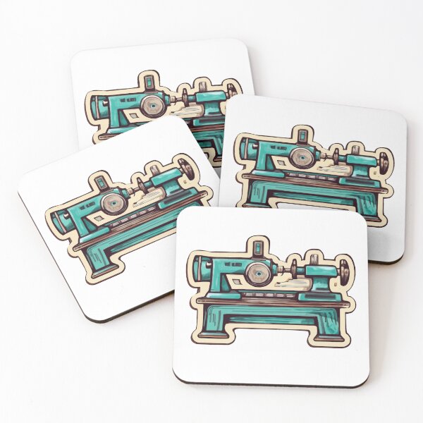 Item preview, Vintage Lathe Machine Illustration - Machinist Craftsmanship designed and sold by NiftyWrx.