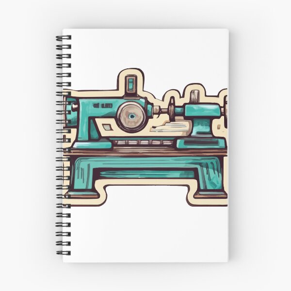 Item preview, Vintage Lathe Machine Illustration - Machinist Craftsmanship designed and sold by NiftyWrx.