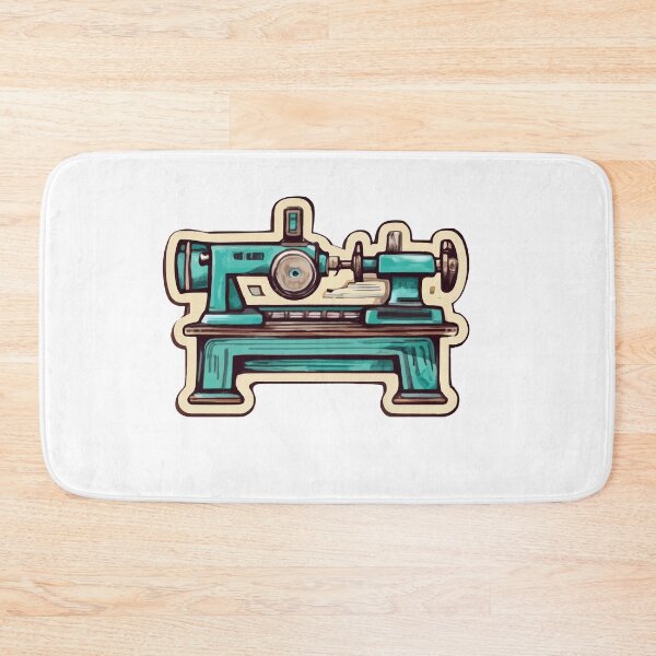 Artikelvorschau, Vintage-Drehmaschine-Illustration – Maschinisten-Handwerkskunst entworfen und verkauft von NiftyWrx.