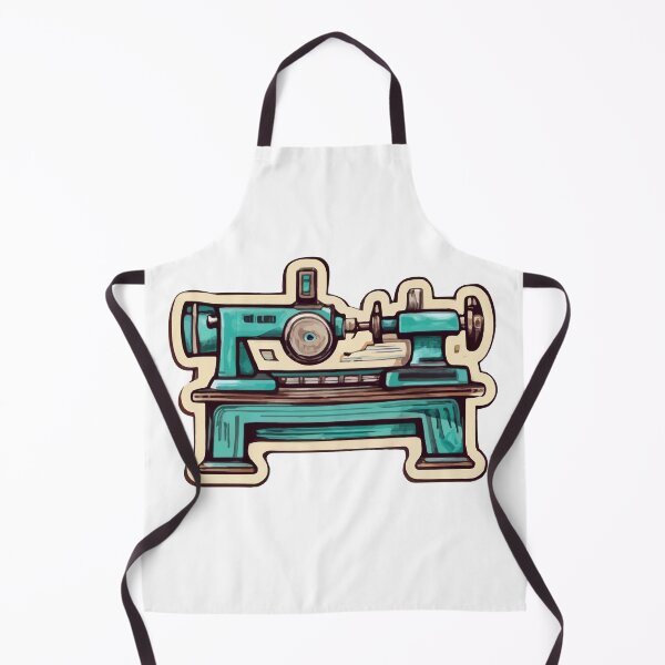 Aperçu de l'œuvre Illustration de machine de tour vintage - Artisanat machiniste créée et vendue par NiftyWrx.