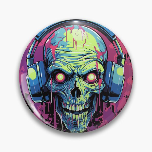 Item preview, Disc jockey de calavera zombie designed and sold by drizzd.