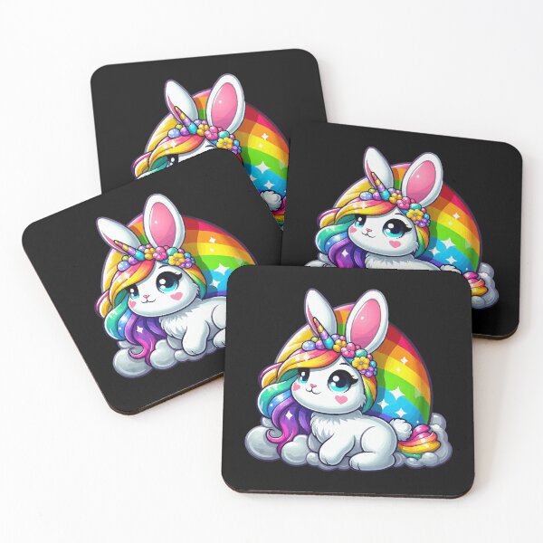 Item preview, RAINBOW COLORED UNICORN - EASTER BUNNY designed and sold by Artisticas.