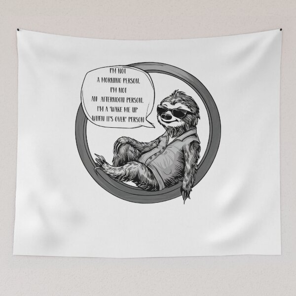 Item preview, Lazy sleeping sloth designed and sold by Endless Projects.