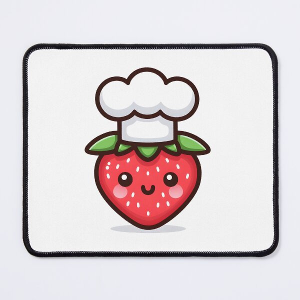 Item preview, Kawaii Strawberry With Chef Hat designed and sold by CanvasCutie.
