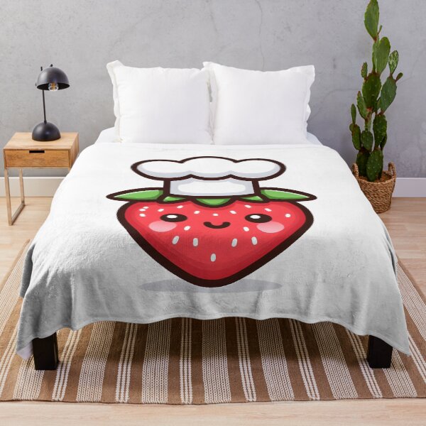 Item preview, Kawaii Strawberry With Chef Hat designed and sold by CanvasCutie.