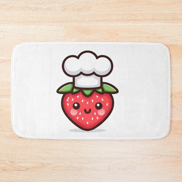 Item preview, Kawaii Strawberry With Chef Hat designed and sold by CanvasCutie.